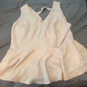 Gold peplum top
